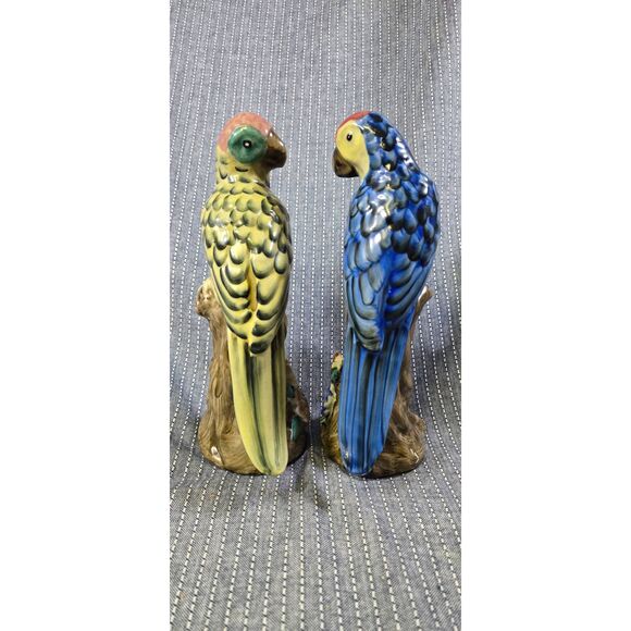 Vintage Majolica Parrot Figurine - Picture 3 of 9